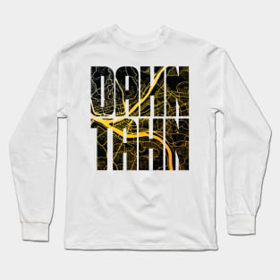 Dahn Tahn Pittsburgh City Map Long Sleeve T-Shirt